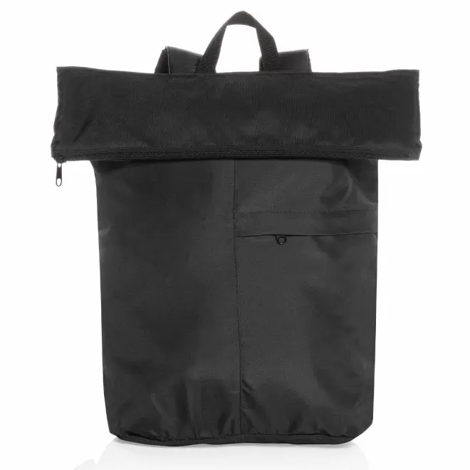 SAC A DOS PERSONNALISABLE PLIABLE EN RPET 'HARDINE BACK' - noir