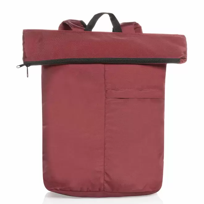 SAC A DOS PERSONNALISABLE PLIABLE EN RPET 'HARDINE BACK' - rouge