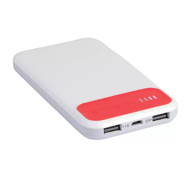 BATTERIE DE SECOURS 10 000 MAH PERSONNALISÉE 'MAX ENERGY' - rouge