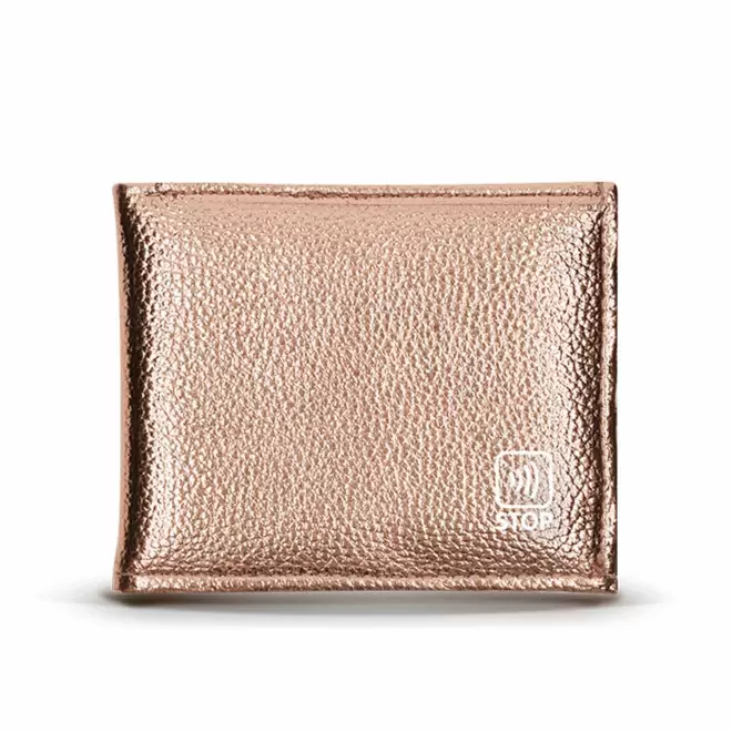 PORTE MONNAIE PERSONNALISABLE ANTI RFID 'GLOSSY POCKET' - rose