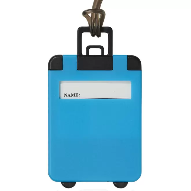 ÉTIQUETTE DE BAGAGE PERSONNALISÉE 'CORFOU' - bleu clair