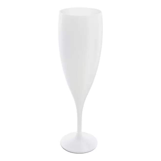 RAPIDE 4J - FLÛTE À CHAMPAGNE PERSONNALISÉE EN TRITAN® 'CUP CHAMPAGNE 14 CL' FABRICATION FRANÇAISE - blanc opaque