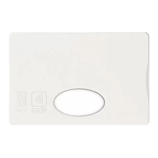 RAPIDE 4J - ETUI CARTE PERSONNALISABLE ANTI RFID 'LINZ'  - blanc