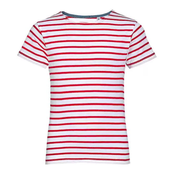 TEE-SHIRT MARINIERE 'MILES KIDS' - blanc/rouge