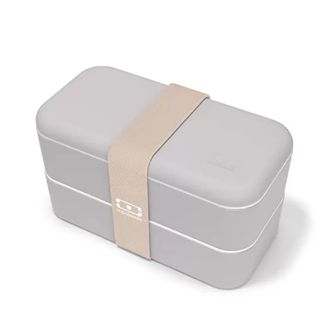 LUNCH BOX PERSONNALISABLE MB® ESSENTIAL 'OLBYA' - gris/beige