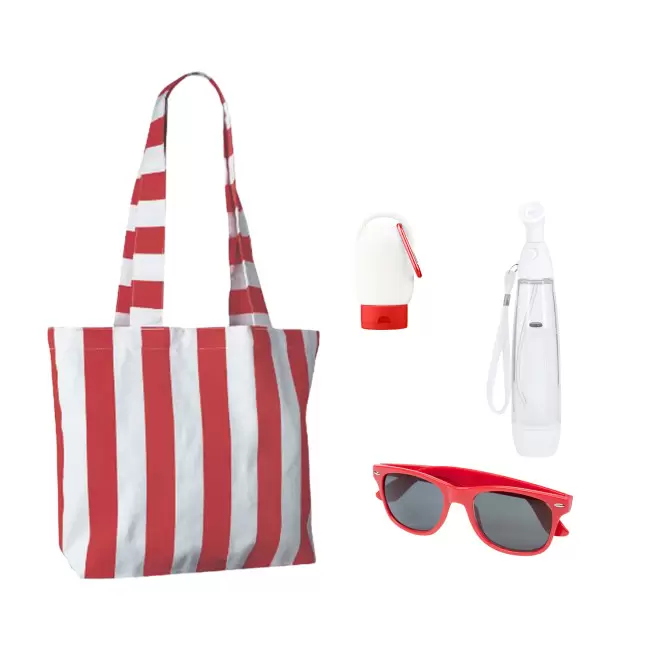 SET SAC ET ACCESSOIRES PERSONNALISABLE 'QUECALOR' - rouge