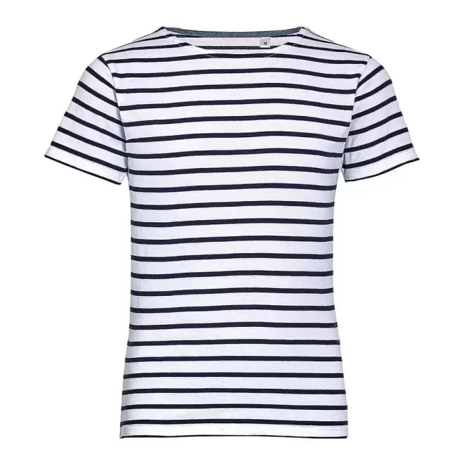TEE-SHIRT MARINIERE 'MILES KIDS' - blanc/marine