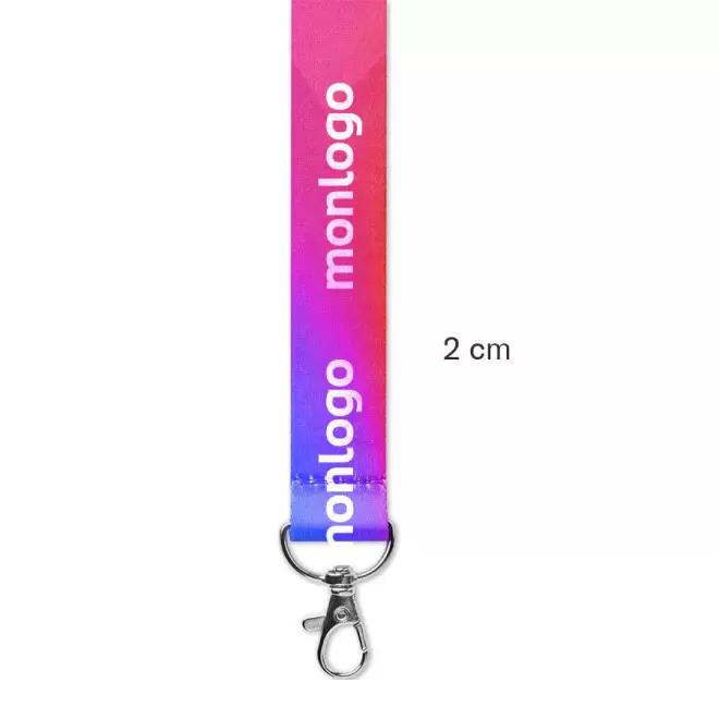 TOUR DE COU PERSONNALISÉ AVEC CLIP DE SECURITÉ EN QUADRICHROMIE 'OTTAWA' - 2cm