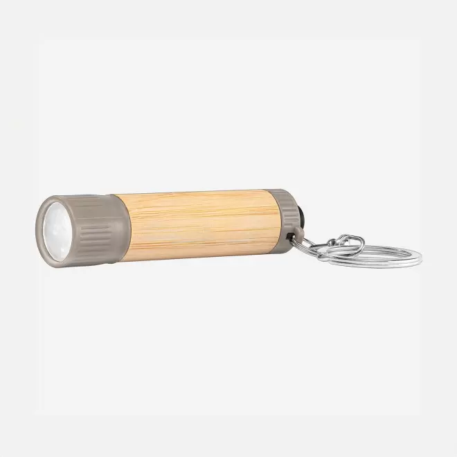 PORTE CLE LAMPE PERSONNALISABLE 'VISTA BAMBOU' - gris