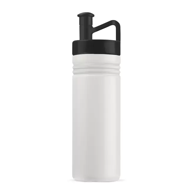 GOURDE DE SPORT PERSONNALISABLE 500ML OPAQUE BLANC 'GYM' - blanc/noir