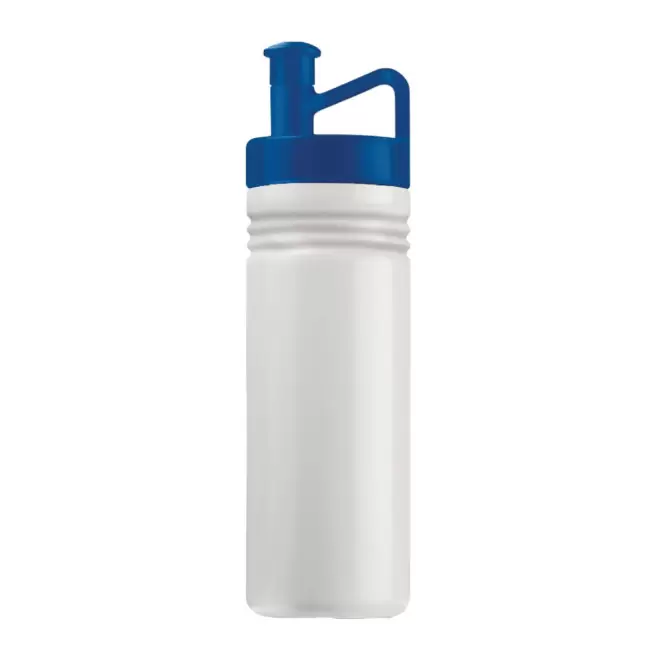 GOURDE DE SPORT PERSONNALISABLE 500ML OPAQUE BLANC 'GYM' - blanc/bleu foncé