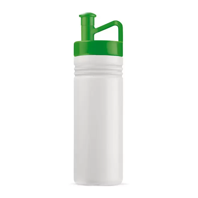 GOURDE DE SPORT PERSONNALISABLE 500ML OPAQUE BLANC 'GYM' - blanc/vert