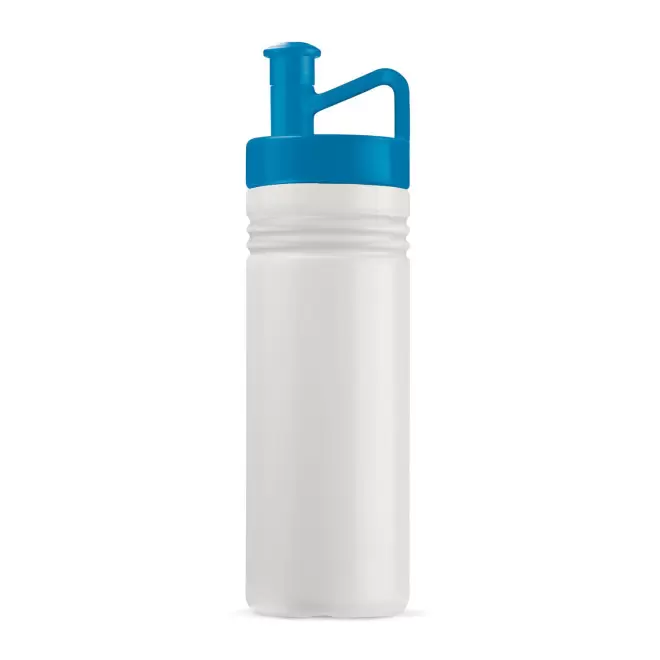 GOURDE DE SPORT PERSONNALISABLE 500ML OPAQUE BLANC 'GYM' - blanc/bleu clair