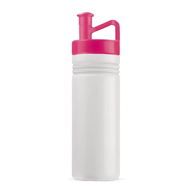 GOURDE DE SPORT PERSONNALISABLE 500ML OPAQUE BLANC 'GYM' - blanc/rose