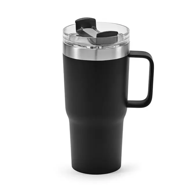 MUG PERSONNALISABLE ISOTHERME RECYCLE 580ML 'TENDENZO' - noir