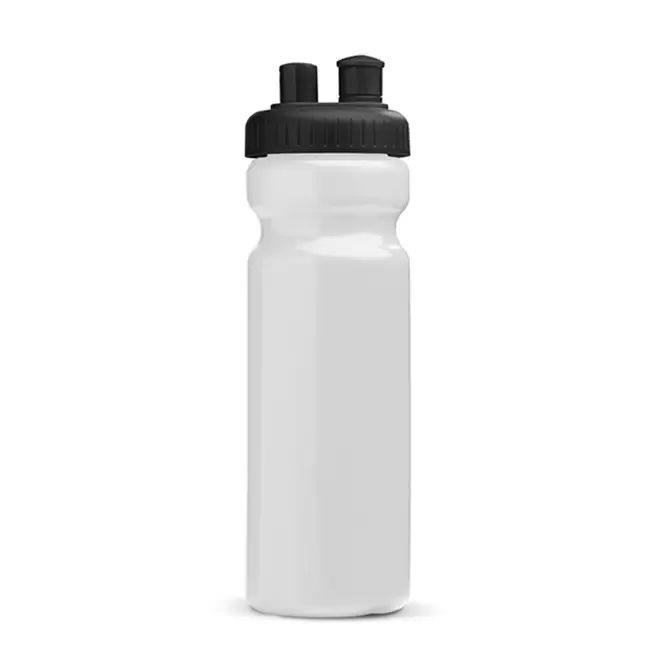 GOURDE DE SPORT PERSONNALISABLE 750ML OPAQUE BLANC 'FREZA' - blanc/noir