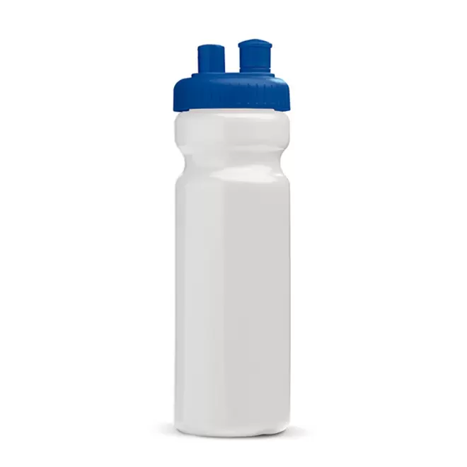 GOURDE DE SPORT PERSONNALISABLE 750ML OPAQUE BLANC 'FREZA' - blanc/bleu fonce