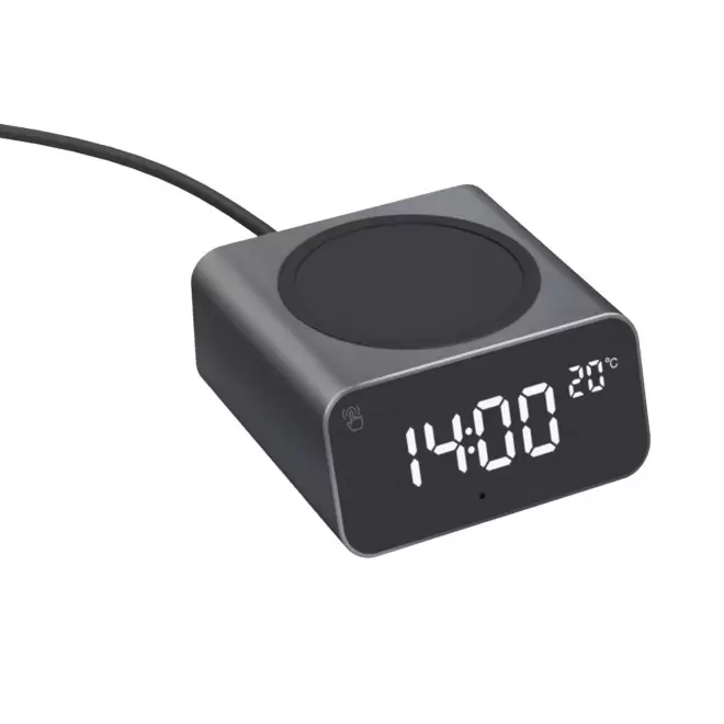 CHARGEUR INDUCTION PERSONNALISABLE 15W 'REDDI CHARGE' - gris anthracite