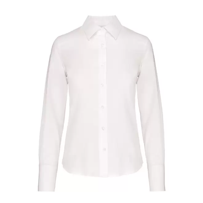 CHEMISE FEMME PERSONNALISABLE SANS REPASSAGE 'IMPEC' - blanc