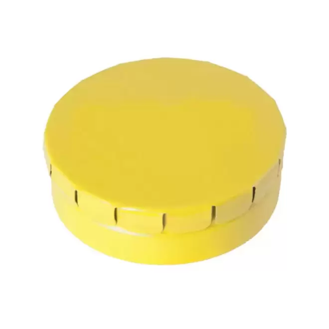 BOÎTE À BONBONS PUBLICITAIRE 'CLIC CLAC EUROPE' - jaune