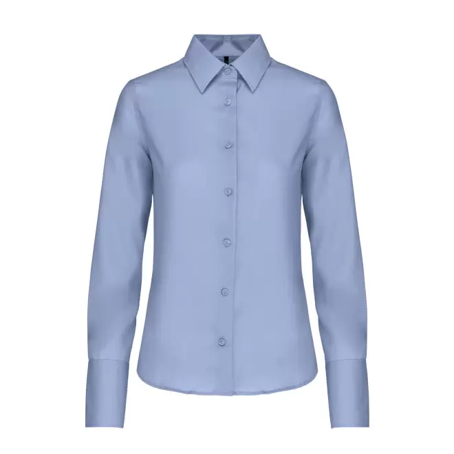 CHEMISE FEMME PERSONNALISABLE SANS REPASSAGE 'IMPEC' - bleu