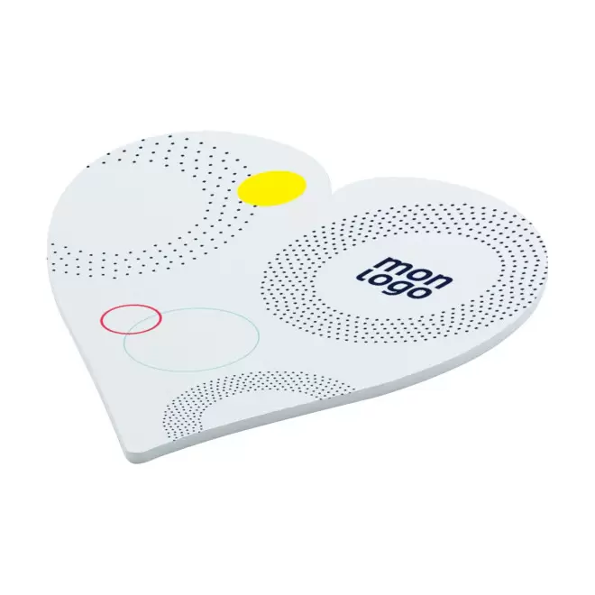 DESSSOUS DE VERRE PERSONNALISABLE EN MOUSSE PVC 'SIUMA' - coeur