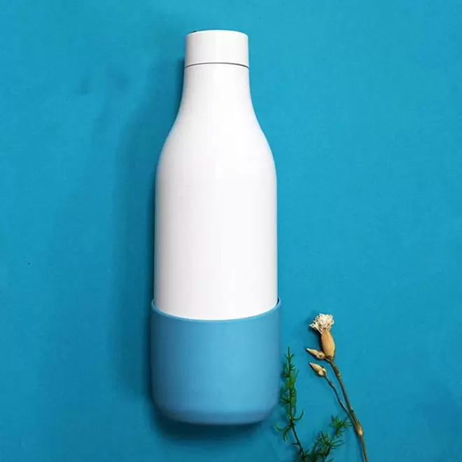 BOUTEILLE ISOTHERME PERSONNALISABLE MIF 500ML 'USTRAL' - bleu turquoise