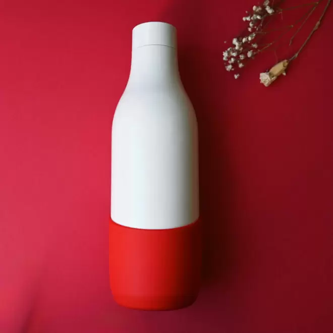 BOUTEILLE ISOTHERME PERSONNALISABLE MIF 500ML 'USTRAL' - rouge
