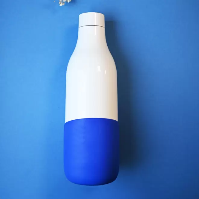 BOUTEILLE ISOTHERME PERSONNALISABLE MIF 500ML 'USTRAL' - bleu fonce