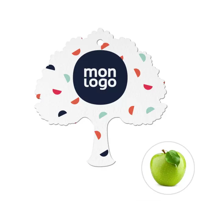 DESODORISANT VOITURE PERSONNALISABLE 'KENDO ARBRE' - pomme