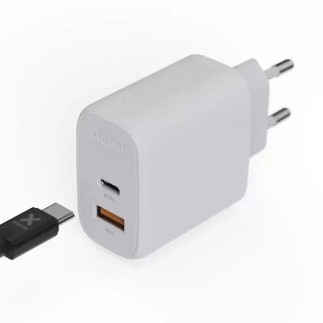 PRISE SECTEUR PERSONNALISABLE XTORM® 67W 'XEC' - blanc