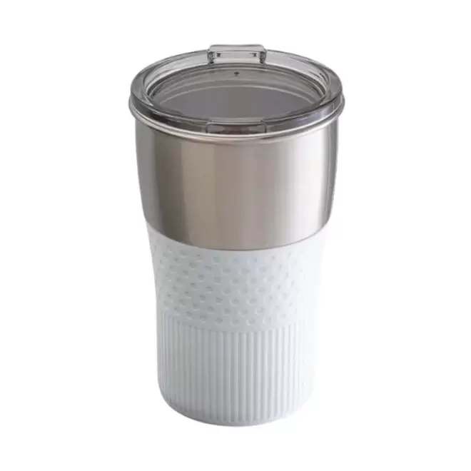 MUG PERSONNALISABLE EN ACIER RECYCLE 'CORPA' - blanc