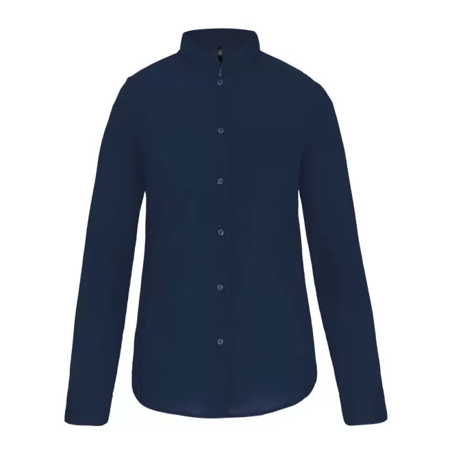 CHEMISE FEMME MAO PERSONNALISABLE 'MAO COLAR' - bleu marine