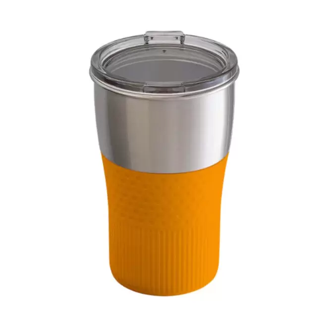 MUG PERSONNALISABLE EN ACIER RECYCLE 'CORPA' - orange