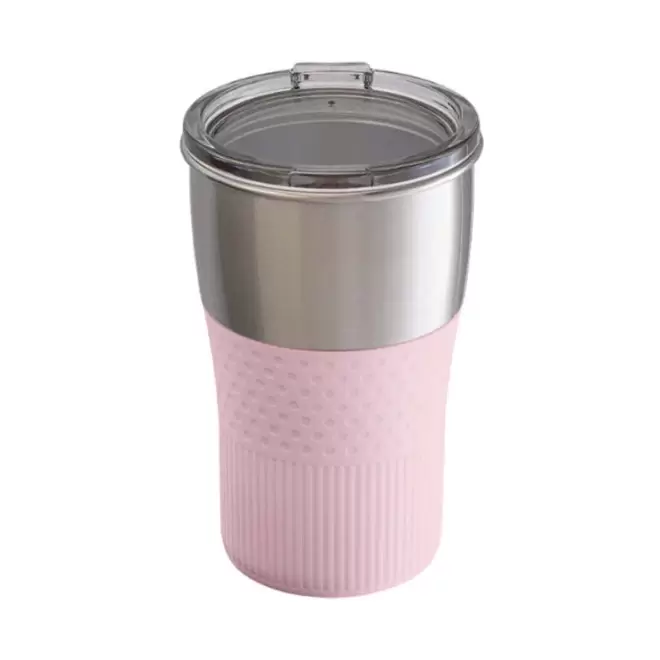 MUG PERSONNALISABLE EN ACIER RECYCLE 'CORPA' - rose clair
