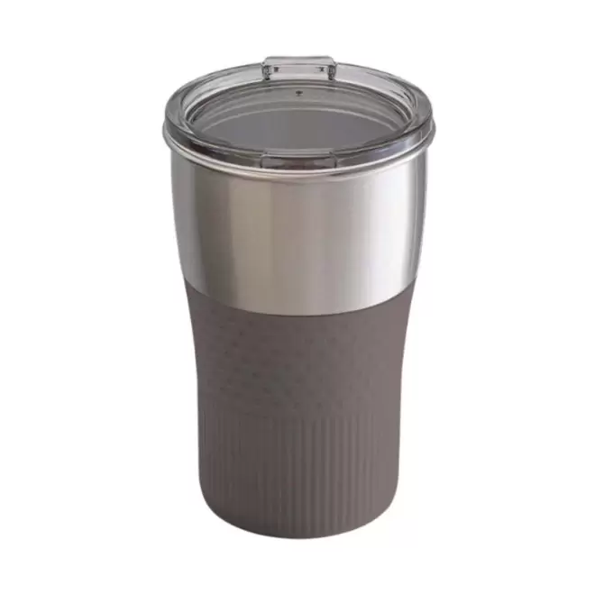 MUG PERSONNALISABLE EN ACIER RECYCLE 'CORPA' - marron