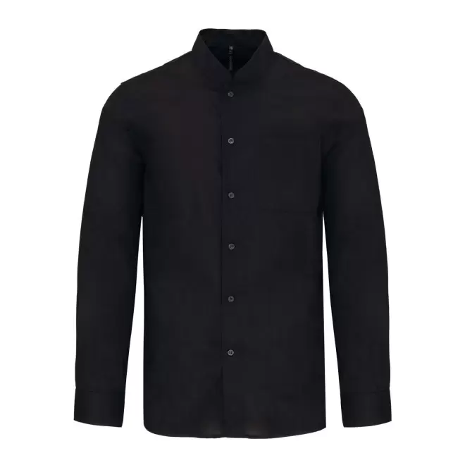 CHEMISE HOMME MAO PERSONNALISABLE 'MAO COLAR' - noir