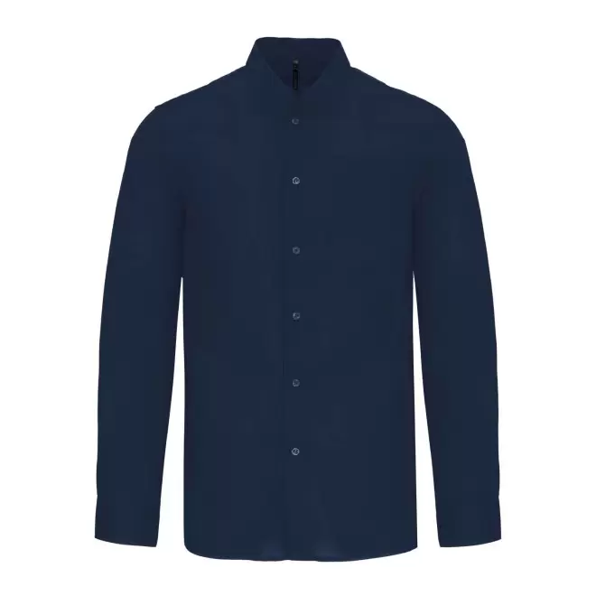 CHEMISE HOMME MAO PERSONNALISABLE 'MAO COLAR' - bleu marine