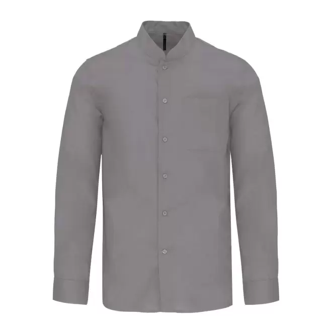 CHEMISE HOMME MAO PERSONNALISABLE 'MAO COLAR' - gris foncé