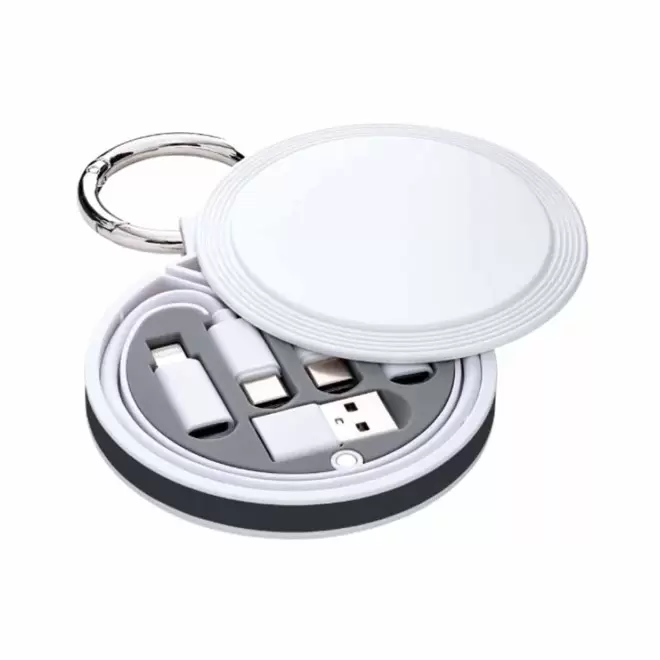 CABLE CHARGE 6 EN 1 PERSONNALISABLE 'RONDINO' - gris foncé