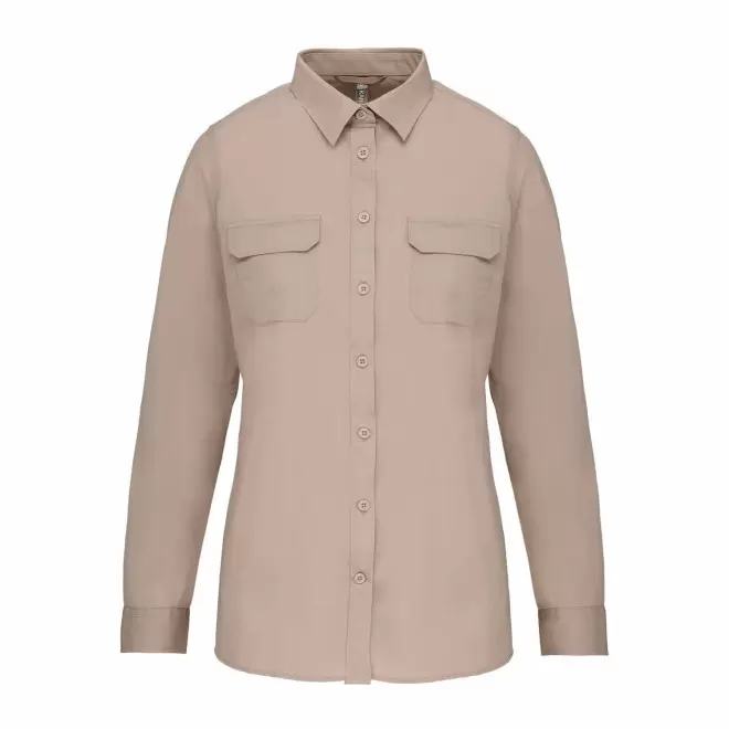 CHEMISE FEMME RETROUSSABLE PERSONNALISABLE 'EXPLORER ROLL' - beige