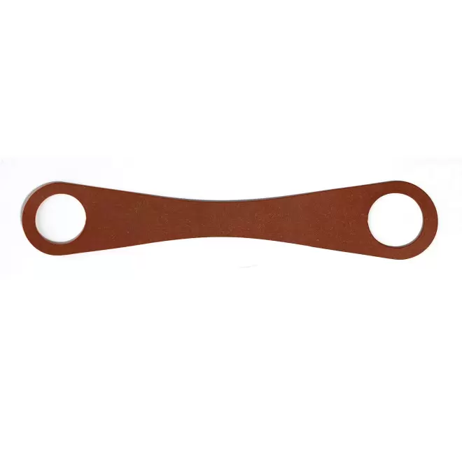 LANIERE GOURDE EN CUIR RECYCLE PERSONNALISABLE MIF 'BOTIA' - terracotta