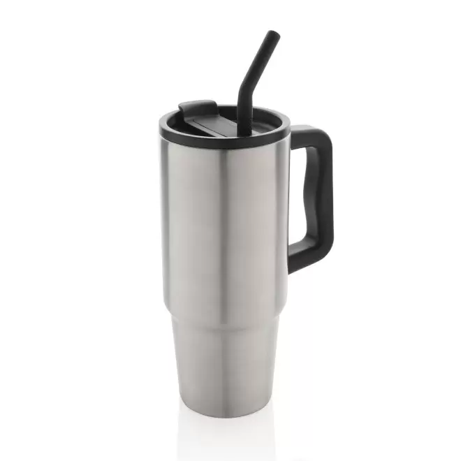 MUG ISOTHERME PERSONNALISABLE 900ML 'TENDENZI INOX' - argenté