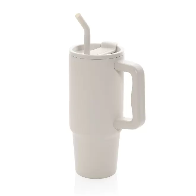 MUG ISOTHERME PERSONNALISABLE 900ML 'TENDENZI INOX' - beige