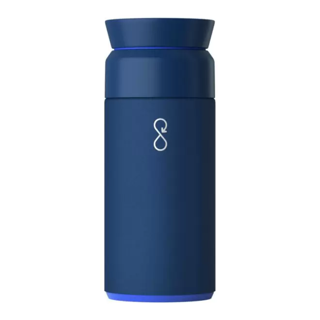 BOUTEILLE ISOTHERME 350 ML PERSONNALISABLE 'OCEAN BLUE' - bleu océan