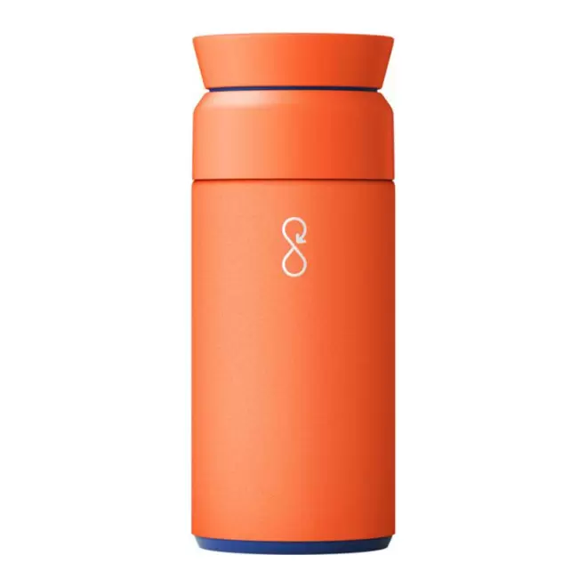 BOUTEILLE ISOTHERME 350 ML PERSONNALISABLE 'OCEAN BLUE' - orange