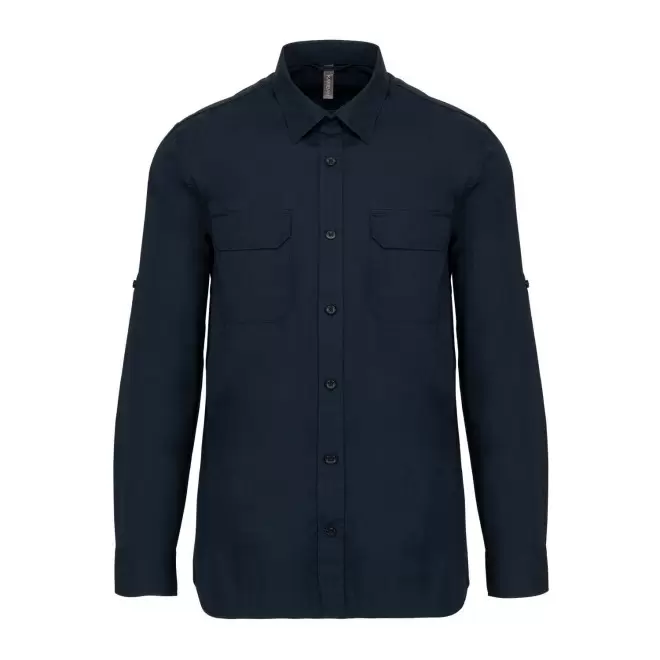CHEMISE HOMME RETROUSSABLE PERSONNALISABLE 'EXPLORER ROLL' - bleu marine