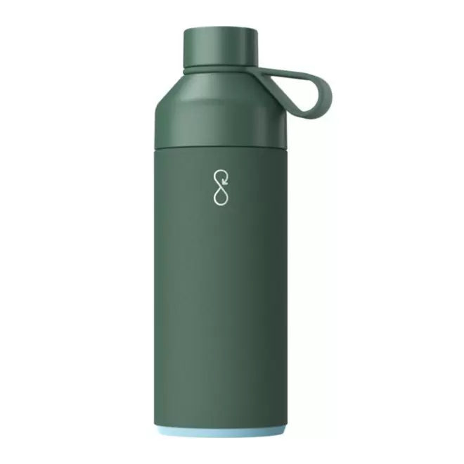 BOUTEILLE ISOTHERME PERSONNALISEE 1 L 'BIG OCEAN' - vert foret