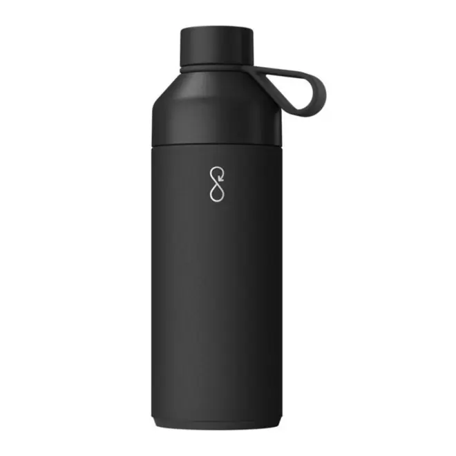 BOUTEILLE ISOTHERME PERSONNALISEE 1 L 'BIG OCEAN' - noir