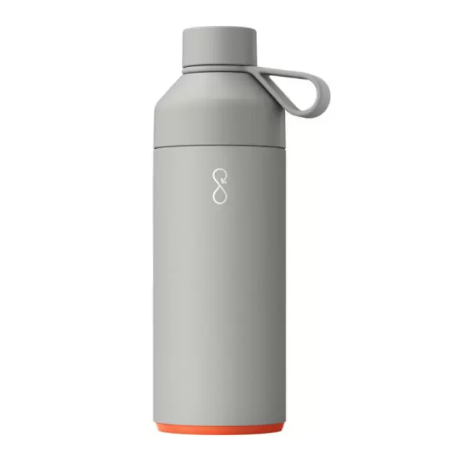 BOUTEILLE ISOTHERME PERSONNALISEE 1 L 'BIG OCEAN' - gris